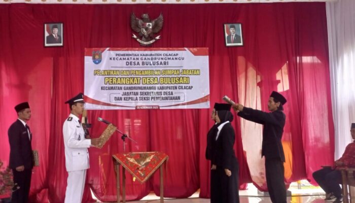 Kades Bulusari di Cilacap Lantik Sekdes dan Kasi Pemerintahan sebagai Penguatan Struktur Pemerintahan Desa