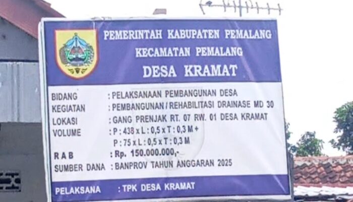 Proyek Drainase Rp 150 Juta Jadi Sorotan, Transparansi Mati Suri! TPK Desa Kramat Bungkam?