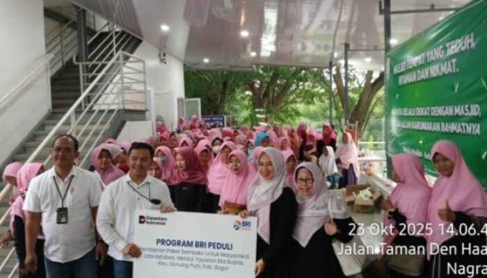 Berbagi Berkah, BRI Peduli kanca Cibubur Salurkan Sembako untuk Warga Jabodetabek