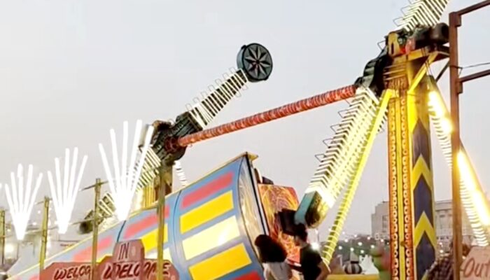 Detik-Detik Mengerikan! Wahana Tornado Tsunami Swing Ambruk, 1 Polisi Tewas dan Belasan Luka