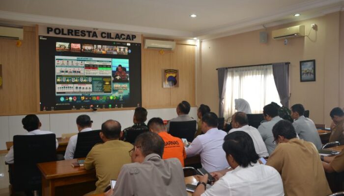 Pemkab Cilacap Mengikuti Rakor Lintas Sektoral Persiapan Operasi Ketupat 2026 Secara Virtual Dipimpin Kapolri