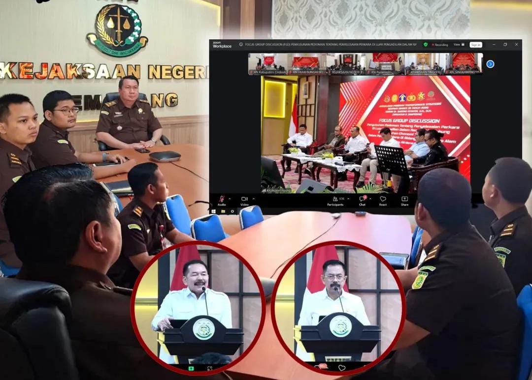 Kejari Pemalang Ikuti FGD Penyusunan Pedoman Penyelesaian Perkara Pidana Melalui Denda Damai