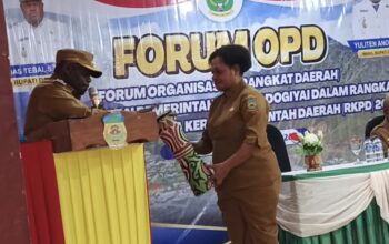 Wujudkan Dogiyai Maju 2027, Bupati Yudas Tebai Tekankan Penyelarasan Program di Forum OPD
