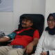 Bupati Pemalang Anom Widiyantoro melakukan donor darah dalam kegiatan Cek Kesehatan Gratis di Gedung PMI Pemalang 2026.