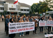 Aliansi Kesetiakawanan Sosial melakukan aksi kawal kasus korupsi bansos di Kabupaten Pemalang