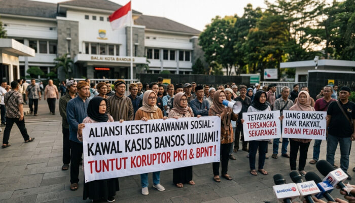 Aliansi Kesetiakawanan Sosial Tagih Janji Polres Pemalang Tuntaskan Korupsi Bansos