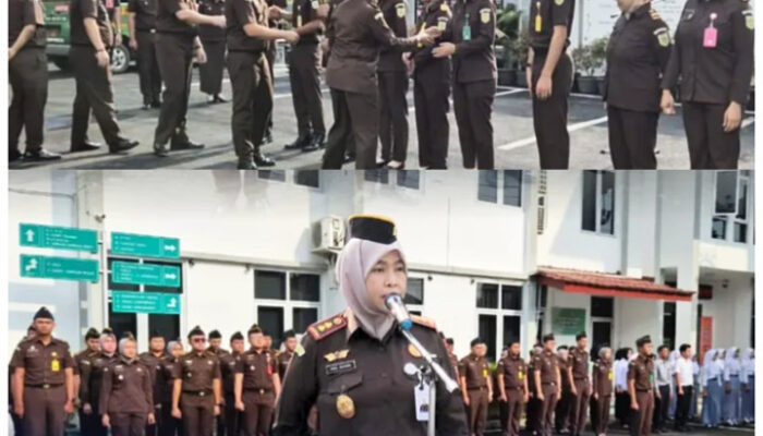 Kejaksaan Negeri Pemalang Gelar Apel Pagi dan Kenaikan Pangkat Pegawai