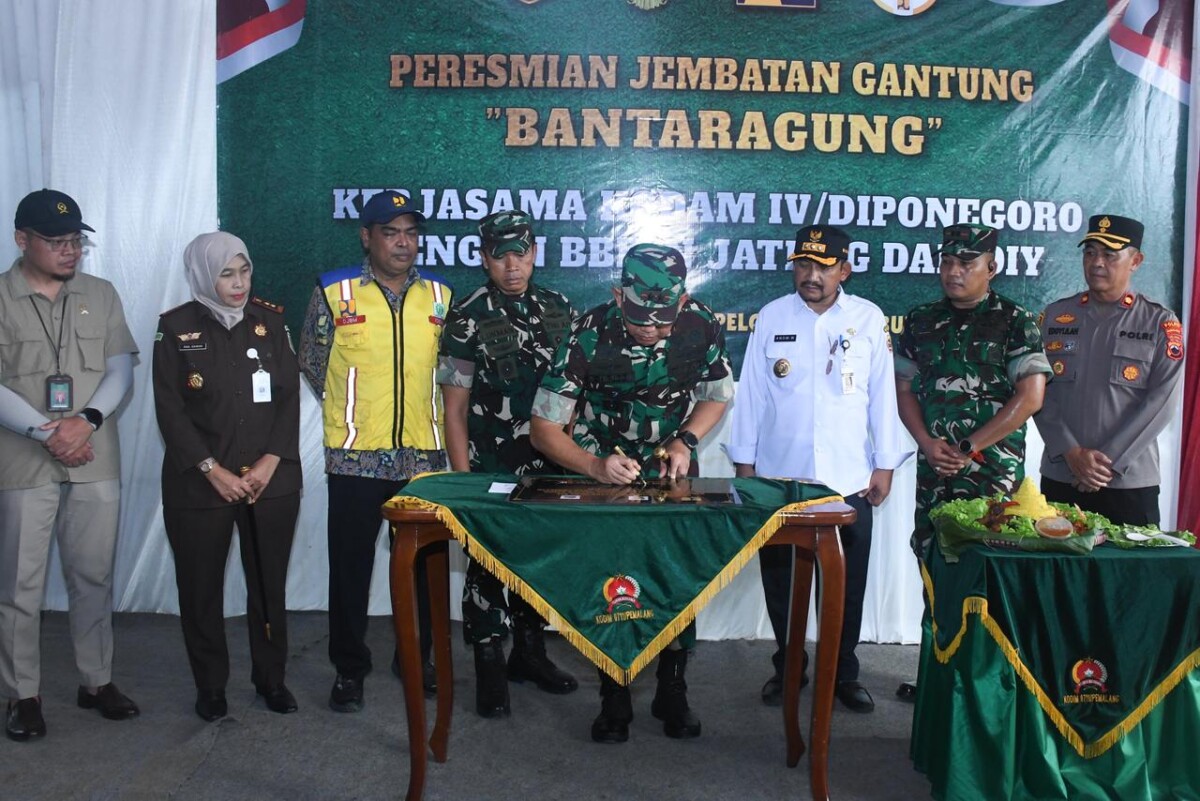 Sinergi Pangdam IV/Diponegoro dan Dandim 0711/Pemalang Putus Isolasi Warga Melalui Jembatan Bantaragung