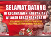 Cegah Penyalahgunaan Narkoba Polres Tanjab Timur dan polsek nipah panjang gencarkan pemasangan banner anti narkoba