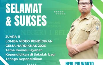 Inovasi Aplikasi smart antar SMPN 1 Belik raih juara II video pendidikan Gema Hardiknas 2026 di BBGTK jateng