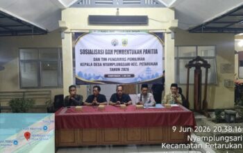 Pimpin Sosialisasi di Nyamplungsari, Sekcam Agus Fitriyanto Tegaskan Netralitas Panitia Pilkades