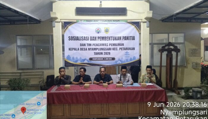 Pimpin Sosialisasi di Nyamplungsari, Sekcam Agus Fitriyanto Tegaskan Netralitas Panitia Pilkades