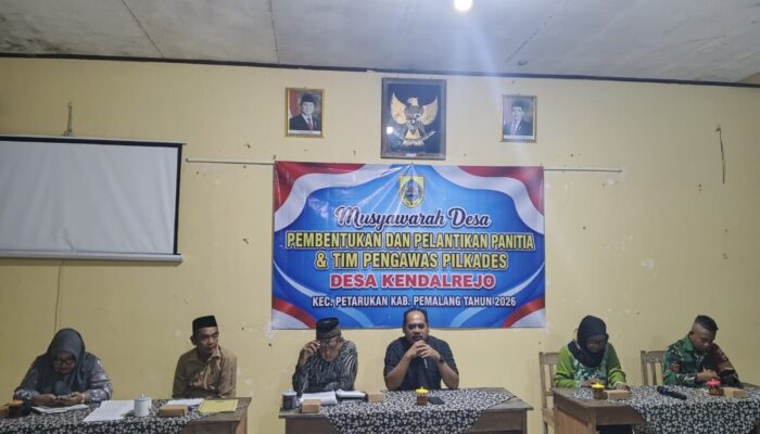 Kawal Pilkades Damai, Tim 1 Kecamatan Petarukan Dampingi Pembentukan Panitia Desa Kendalrejo