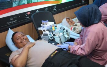 Sambut Hari Bhayangkara Polresta Cilacap Gelar Donor Darah Puluhan Kantong Darah Terkumpul