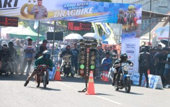 Cegah Balap Liar Polresta Cilacap Gelar Kapolresta Cilacap Cup Dragbike 2026 Diikuti Ratusan Pembalap