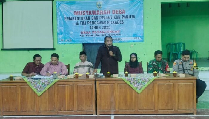 Akselerasi Tahapan Pilkades Pemalang, Instrumen Desa Petanjungan Resmi Dikukuhkan Senin Malam