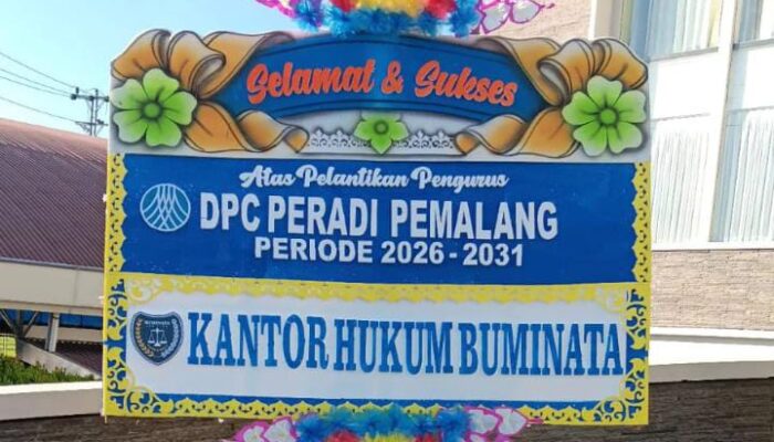Resmi Dilantik, Kepengurusan DPC PERADI Pemalang Periode 2026–2031 Raih Ucapan Selamat dari Kantor Hukum Buminata