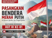 Sambut HUT RI Ke-81, Camat Pulosari Ajak Masyarakat Pasang Bendera Merah Putih Serentak