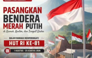 Sambut HUT RI Ke-81, Camat Pulosari Ajak Masyarakat Pasang Bendera Merah Putih Serentak