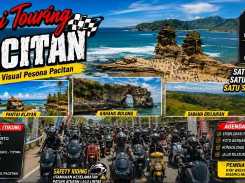 Jelajah Pesisir Pacitan: Ratusan Bikers Lintas Komunitas Siap Gelar Touring Bersama