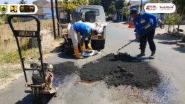Lewat Program "Sapu Lobang", DPUTR Pemalang Tambal Jalan Rusak Kalimas–Lodaya